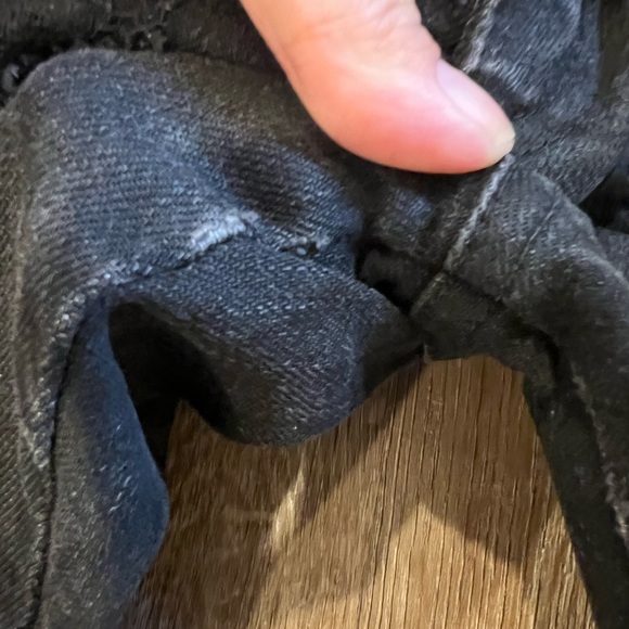 Valentino Black Denim Lace Trimmed Jeans - Picture 6 of 16